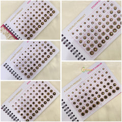 Vriksham Black LCT Fancy Round Sticker Bindi Book-Navya Short-BB162