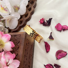 Vriksham Gold Look Alike Daily Wear Square Design Bangles-G18023