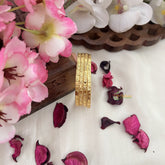 Vriksham Gold Look Alike Daily Wear Heart Design Thick Set Four Bangles-G18025