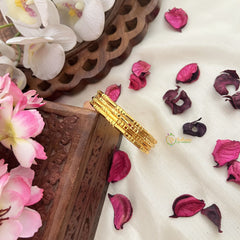 Vriksham Gold Look Alike Daily Wear Unique Set Four Bangles-G18027