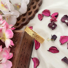 Vriksham Gold Look Alike Daily Wear Designer Thin Set Of Four Bangles-G18030