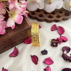 Vriksham Gold Look Alike Daily Wear Fish Design Set Four Bangles-G18031