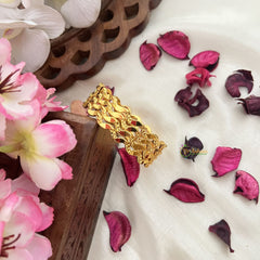 Vriksham Gold Look Alike Daily Wear Curve Design Set Four Bangles-G18033