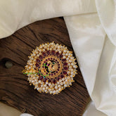 Antique Cluster Pearl Billai -Peacock-Red Green-G10218