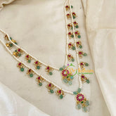 2 Layered Jadau Kundan Pearl Neckpiece -J1359 - J1359 - vrikshamindia