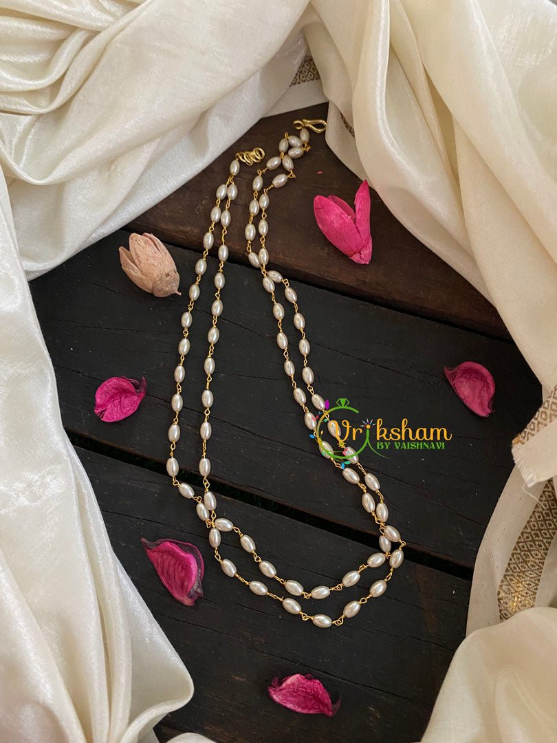 2 Layered Pearl Maala Neckpiece-G4710 - G4710 - vrikshamindia