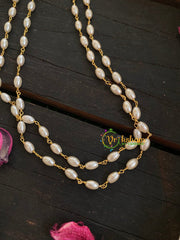 2 Layered Pearl Maala Neckpiece-G4710 - G4710 - vrikshamindia
