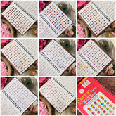 Vriksham Navya Suhag Spiral Bindi Book-(960 Bindi WT Stone 8 Size Border)-BB324