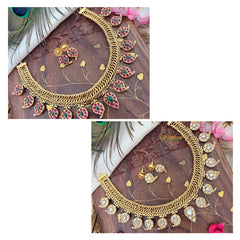 Vriksham Jalebi Style Reversible Maanga Short Neckpiece-G18129
