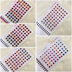 Vriksham Cocktail Shaded Border LCT Stone Sticker Bindi Book-BB158