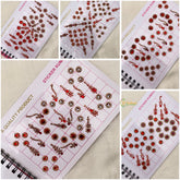 Vriksham Red & Maroon LCT Stone Fancy Bindi Book-(D No 30 A)-BB220