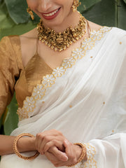 Intricate Antique Lakshmi Temple Lakshmi Short Neckpiece -G2597