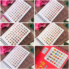 Vriksham Navya Suhag Spiral Bindi Book(D NO:30 B1 LCT Stone Fancy Round)-BB337