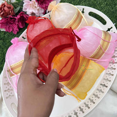 Vriksham Designer Potli Gift Bags-(Pack of 6)-RG351