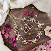 Elegant Red Victorian Diamond Neckpiece-VV1776