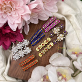Return Gift Assorted Stone, Pearl & Floral Hair Clip-Set Of 6-H1148