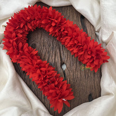 Vriksham Artificial Jasmine Gajra for Hair Accessories-Red-HF-H1063