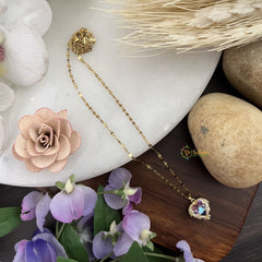 Vriksham AD Stone Heart Pendant Anti Tarnish Stainless Steel Necklace Chain-G17671