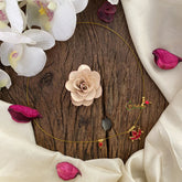 Vriksham Designer Diya Pendant Invisible Chain-Red-G16971