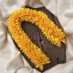 Vriksham Artificial Jasmine Gajra for Hair Accessories-Yellow-HF-H1064