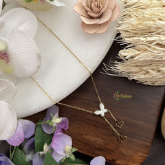 Vriksham Butterfly Pendants Anti Tarnish Stainless Steel Necklace Chain-G17684