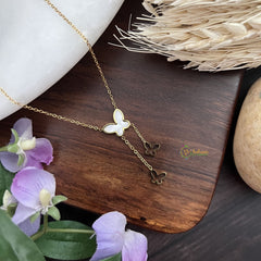 Vriksham Butterfly Pendants Anti Tarnish Stainless Steel Necklace Chain-G17684
