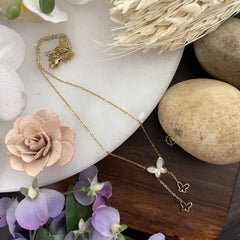 Vriksham Butterfly Pendants Anti Tarnish Stainless Steel Necklace Chain-G17684