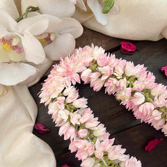 Vriksham Classic Pink Mullai Poo Gajra Flower Accessories -KH1260