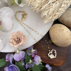 Vriksham Heart Flower Pendant Anti Tarnish Stainless Steel Necklace Chain-G17679