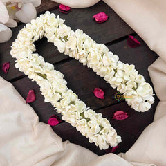 Vriksham Flower Classic Pink Mullai Poo Gajra Flower Accessories With Hair Clip-KH1261