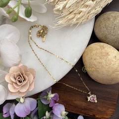 Vriksham Pastel Pink Heart Pendants Anti Tarnish Stainless Steel Necklace Chain-G17682