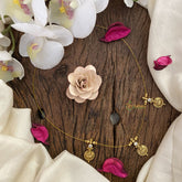 Vriksham 3 Lakshmi Coin Pendant Invisible Chain-White-G16963