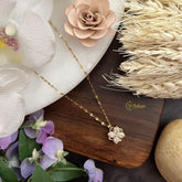 Vriksham Floral Pendant Anti Tarnish Stainless Steel Necklace Chain-G17672
