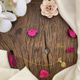 Vriksham Lakshmi Coin Pendant Invisible Chain-White-G16958