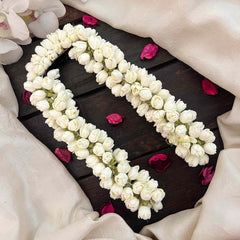 Vriksham Flower Elegant Mallipoo Jasmine Flower Accessories With Hair Clip-KH1264