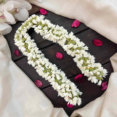 Vriksham Elegant White Jasmin Floral Buds Gajra Flower Accessories-KH1258