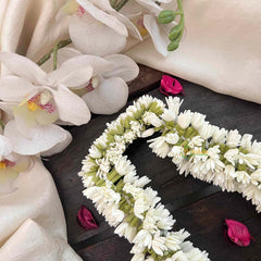 Vriksham Elegant White Jasmin Floral Buds Gajra Flower Accessories-KH1258