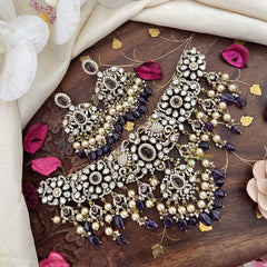 Unique Victorian Diamond Purple Neckpiece-VV1871