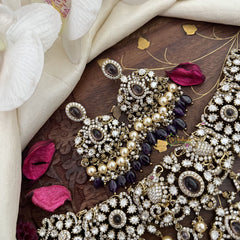 Unique Victorian Diamond Purple Neckpiece-VV1871