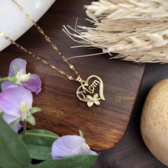 Vriksham Mom Heart Pendants Anti Tarnish Stainless Steel Necklace Chain-G17686
