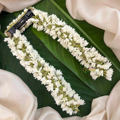 Vriksham Elegant White Jasmin Floral Buds Gajra Flower Accessories-KH1258