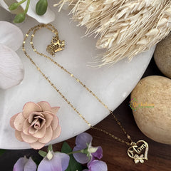 Vriksham Mom Heart Pendants Anti Tarnish Stainless Steel Necklace Chain-G17686