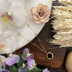 Vriksham Clock Style Roman Number Pendant Anti Tarnish Stainless Steel Necklace Chain-G17666