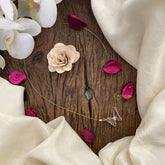 Vriksham Butterfly Pendant Invisible Chain-Light Pink-G16928