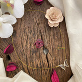 Vriksham Butterfly Pendant Invisible Chain-White-G16924