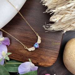 Vriksham Wing Shape Pendant Anti Tarnish Stainless Steel Necklace Chain-G17691