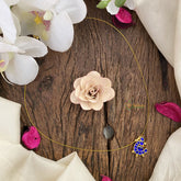 Vriksham Elegant Peacock Pendant Invisible Chain-Blue-G16980