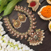 Vriksham Traditional Manga With Floral Short Neckpiece-G21307