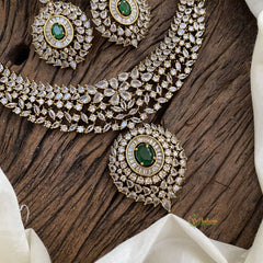 Victorian Diamond Choker Short Neckpiece - Dark Green - VV1361