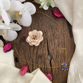 Vriksham Elegant Peacock Pendant Invisible Chain-Blue Green-G16979